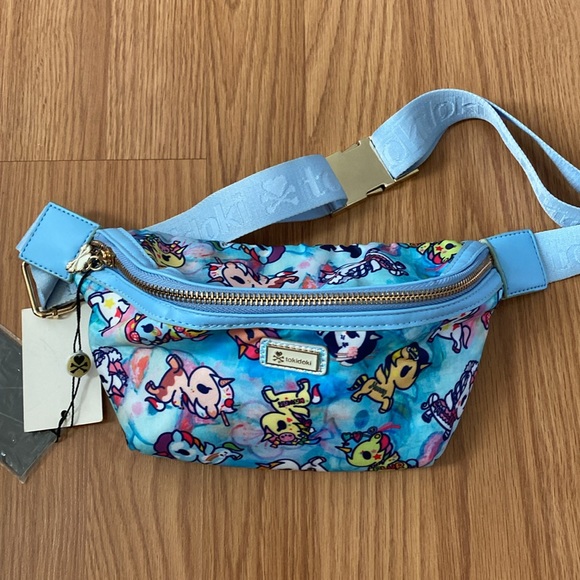 ❤️ Tokidoki Watercolor Paradise Unicorno Rainbow Fanny Pack Waist Belt Bag - Picture 13 of 16